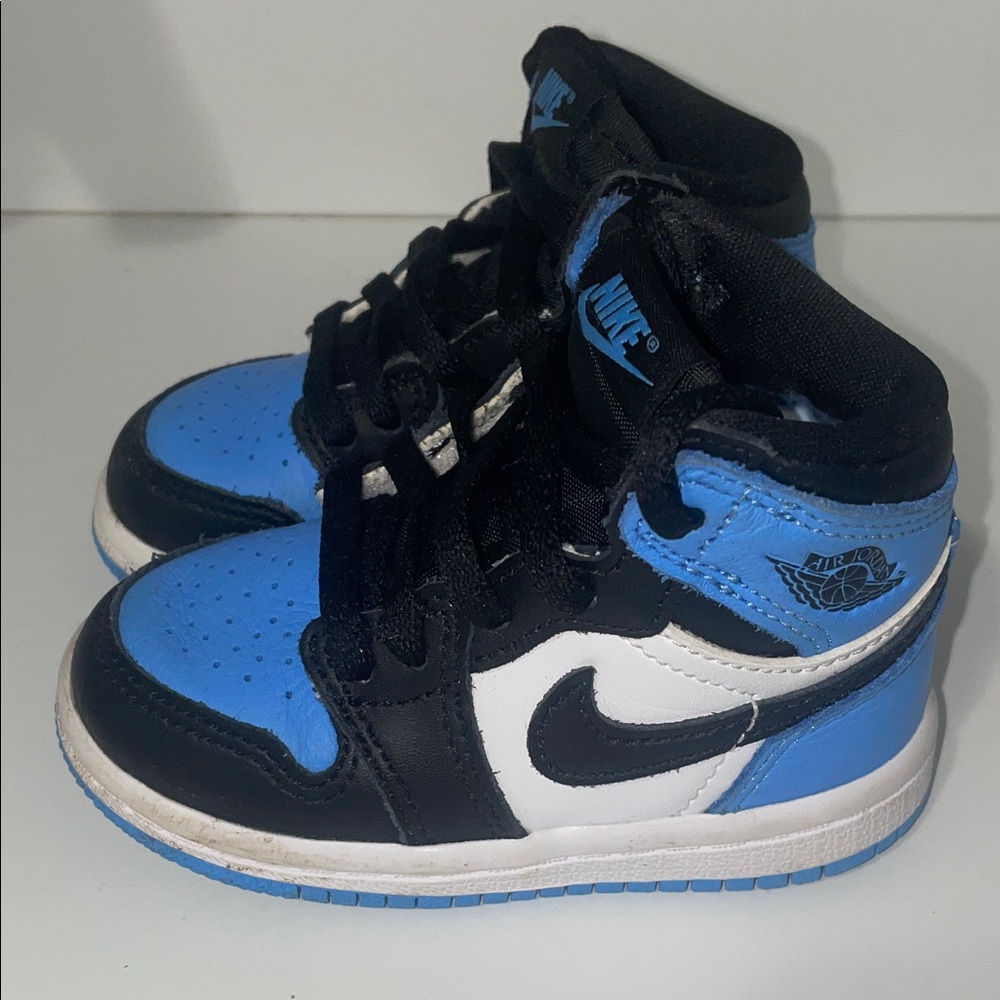 Nike Kids' Black and Blue High-Top 1’s Sneakers